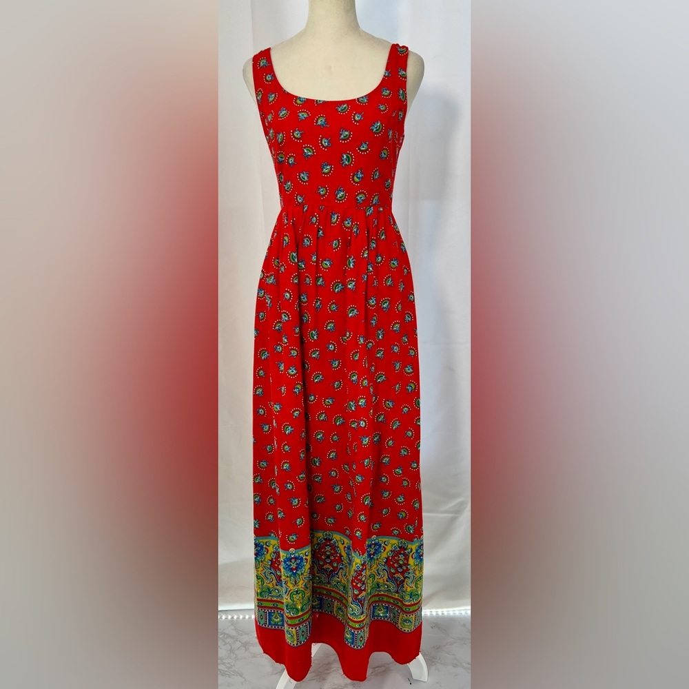 VINTAGE 70s LANZ of SALZBURG handmade boho cotton maxi DRESS